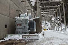 Hydro Power Plant Exterior Snow